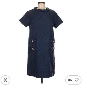 Navy Blue Women’s Tweed Dress